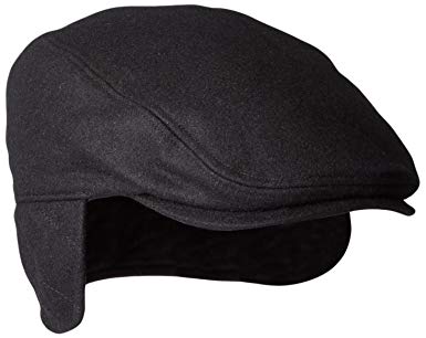 Dockers Men's Solid Melton Hat with Fold-Down Ear Flaps