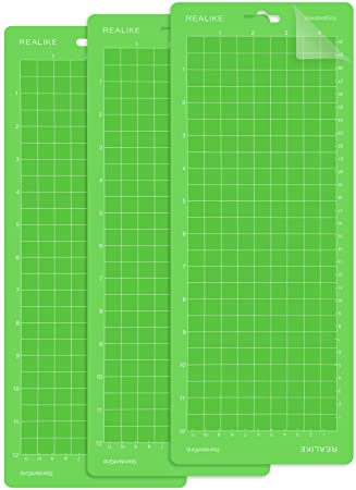 REALIKE StandardGrip Cutting Mat for Cricut Joy(4.5x12 inch,3Mats), Green Standard Adhesive Cutting mats for Cricut Joy Accessories