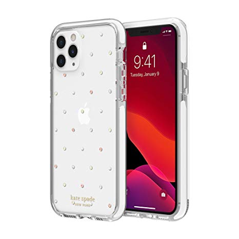 kate spade new york Pin Dot Case for iPhone 11 Pro - Defensive Hardshell with White Bumper