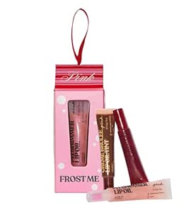 Victoria's Secret PINK 3 piece Lip Oil Gift Set, Flavored Lip Gloss Set for Women, Assorted Set