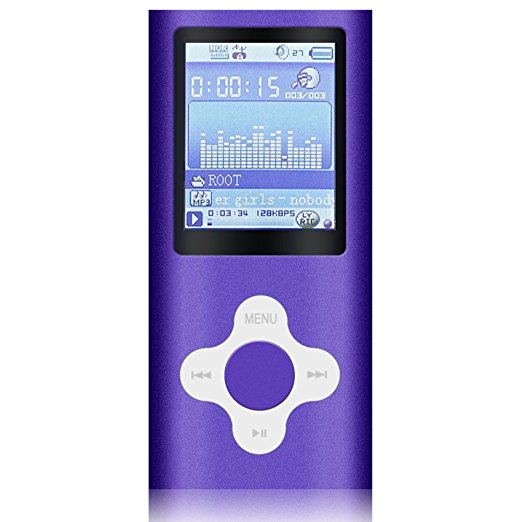 G.G.Martinsen Purple Stylish 16GB MP3/MP4 Player with FM Radio, Photo Viewer