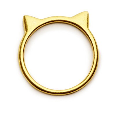 Cat Ear Ring in Sterling Silver by Silver Phantom Jewelry