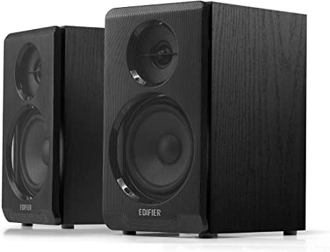 Edifier R33BT Active Bluetooth Computer Speakers - 2.0 Bookshelf Speaker - Powered Studio Monitor, Black - Pair (Certified Refurbished)