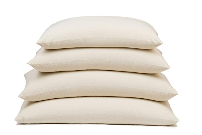 ComfySleep Rectangular Buckwheat Hull Pillow with Pillowcase - Traditional Size (14" x 21") - Made in USA