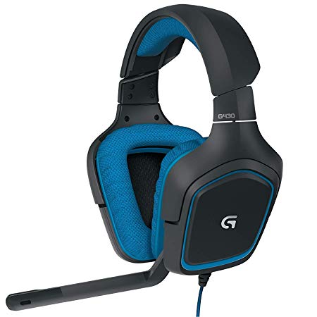 Logitech G430 Gaming PC Headset - Headphones with Microphone Noise-Cancelling Boom - Bulk Packaging - Black