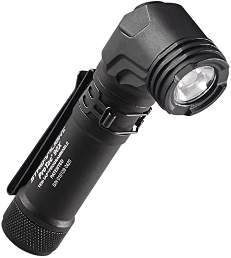 Streamlight ProTac 90X Right Angle Multi-Fuel Tactical Flashlight with USB Cord and Holster, Black