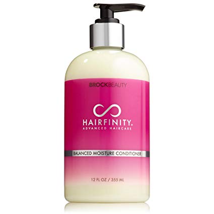 Hairfinity Balanced Moisture Conditioner for De-stressed, Healthy, Soft & Manageable Hair, 12 oz