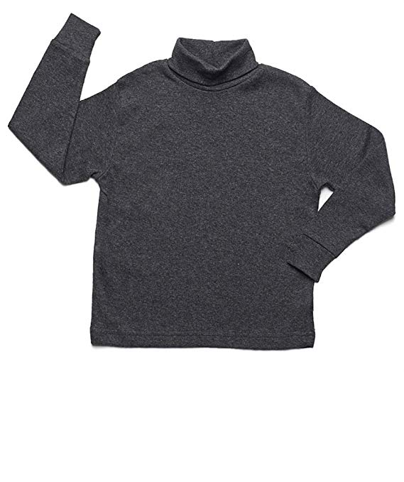 Leveret Girls Boys & Toddler Solid Turtleneck 100% Cotton Kids Shirt (2 Toddler-14 Years) Variety of Colors