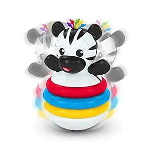 Baby Einstein Stack & Wobble Zen BPA Free Teether Toy for Cause and Effect Learning, Infants Ages 3 Months and up