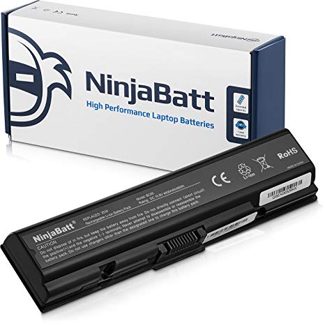 NinjaBatt Laptop Battery PA3534U-1BRS PA3727U-1BRS PA353U-1BRS for Toshiba Satellite A200 A205 A210 A215 A300 A305 A355 A500 A505 L300 L305 L455 L500 L505 L555 M200 M205 - [6 Cells/4400mAh/48wh]