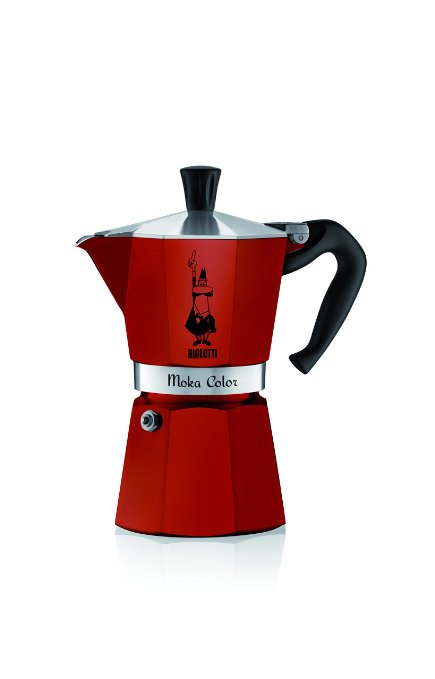 Bialetti 06905 6-Cup Espresso Coffee Maker Red