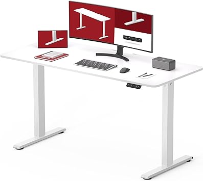 SANODESK QS1 110 * 60cm Scrivania Regolabile in Altezza Standing Desk Scrivania Elettrica Scrivania Motorizzata Telaio in Acciaio Solido a 2 stadi per Lavorare da Casa