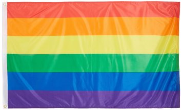 Online Stores Rainbow Super Knit Polyester Flag, 3 by 5-Feet