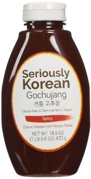 Seriously Korean Gochujang, Classic Hot Pepper Paste, Gluten-Free Chemical-Free Vegan 14.7 OZ