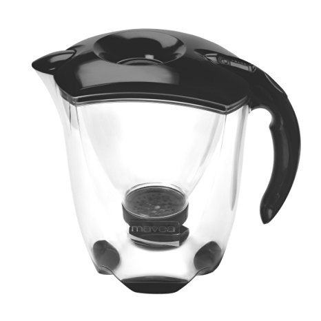 Mavea MicroDisc Water Filter Pitcher, 10-Cup, Black