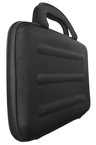 Skque Universal Multi-Functional Tablet Netbook Laptop Ultra-Portable Sleeve Business Carrying Case Bag with Handle and Accessory Pocket Fits Up to 10.2-Inch iPad Mac Windows Android Devices (Black)