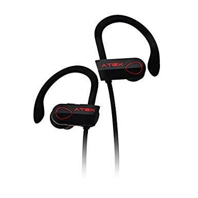 Bluetooth Headphones ATEX-9 Earbuds Wireless Headphones IPX7 Sports Sweatproof Deep Bass CVC6.0 Noise Cancellation built-in microphone Bluetooth Headset in Gift Package Free CASE