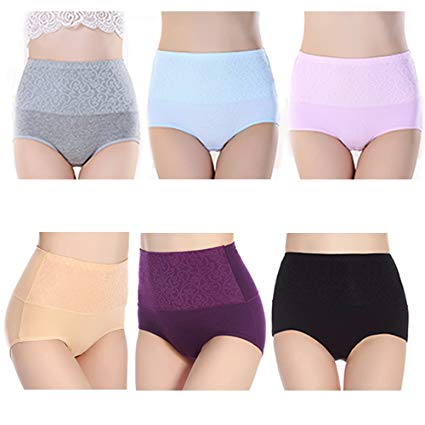 Women's No Pinching No Problems Mid-Rise Modern Cotton Stretch Waist Training Brief Panties 6 Pack