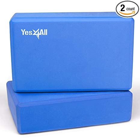 Yes4All Eco Friendly Yoga Foam Blocks 9"x6"x3" (Set of 2) - Multi Color Available – Non Slip & Scratch Proof Surface