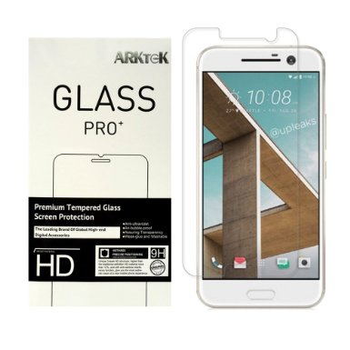 HTC 10 Screen Protector ARKTeKreg 026mm Super Thin 25D Rounded Edges Tempered Glass Screen Protectors for HTC 10 2-Pack