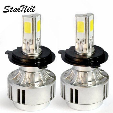 Starnill LED Headlight Conversion Kit - All Bulb Sizes - 72W 6600LM COB LED - Replaces Halogen and HID Bulbs H4