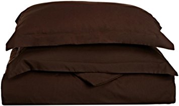 Elegance Linen 1500 Thread Count Wrinkle Resistant Ultra Soft Luxurious Egyptian Quality 3-Piece Duvet Cover Set, King/California King, Brown