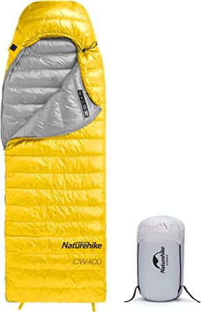 Naturehike Ultralight Goose Down Sleeping Bag 750/550 Fill Power Compact Portable 3-4 Season for Adults & Kids Cold Weather Waterproof - Backpacking, Camping, Hiking, Traveling with Compression Sack