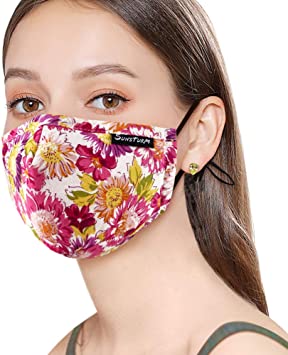 Sunsturm Dust Mask Reusable Cotton Face Mouth Mask with Activated Carbon Filter for Gardening Woodworking Mowing Outdoor Washable Mouth Mask (Color 3)