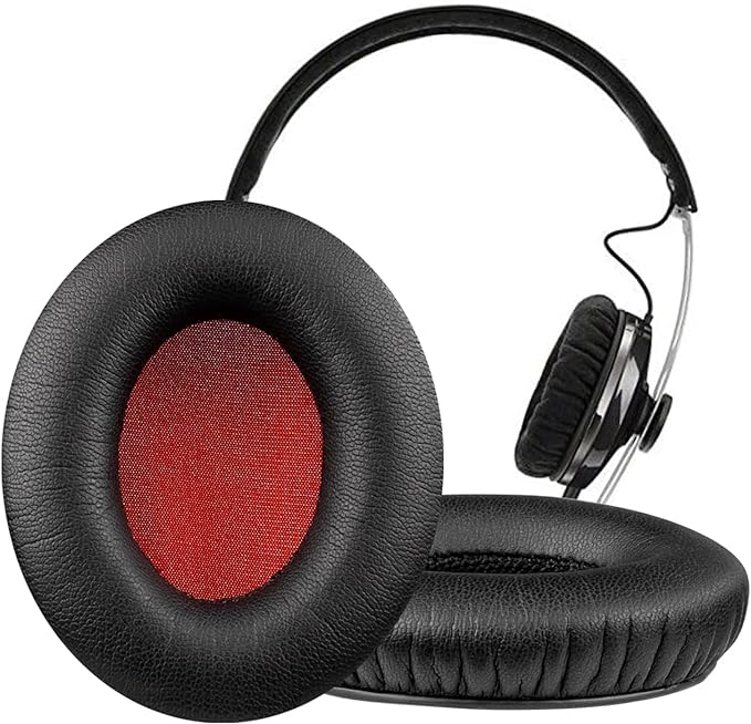 SOULWIT イヤーパッド イヤークッション Sennheiser Momentum On-Ear 1, On-Ear 2, On-Ear HD1 ヘッドホン 用 交換パッド ゼンハイザー オンイヤー ワイヤレス ヘッドセット 用 ヘッドパッド プロテインレザー 高密度フォーム ブラック