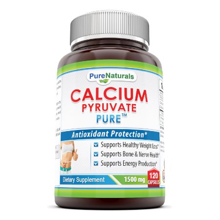 Pure Naturals Calcium Pyruvate 1500 mg 120 Capsules