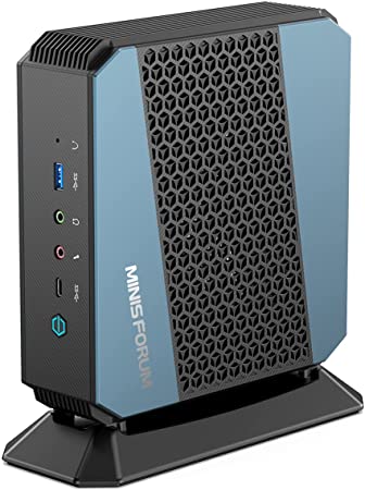 MINISFORUM EliteMini HX90 Mini PC AMD Ryzen 9 5900HX Desktop Computer, DDR4 16GB 512GB SSD, 2.5Gbps LAN, 2X HDMI & 2X DP 4K@60Hz Outputs, 2X HDD Slot, 5X USB, AMD Radeon Graphics Tower PC