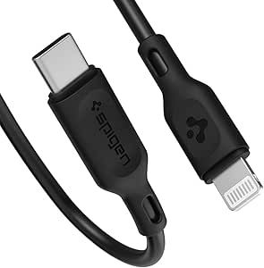 Spigen DuraSync USB C to Lightning Cable MFi Certified with Power Delivery [3ft] for iPhone 12/11/X/Xs/8/Pro/Max/Mini/SE/iPad and Other Lightning Port Devices