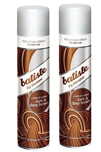 Batiste Dry Shampoo, Dark and Deep Brown, 6.73 Ounce (2 Pack)