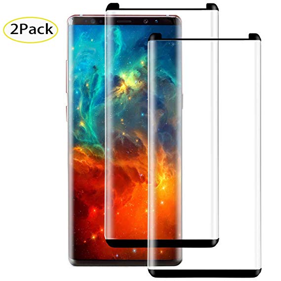 Samsung Galaxy Note 9 Screen Protector, Ulogu Full Coverage Screen Protector (2-Pack) Tempered Glass Screen Protector 3D Curved/HD Clarity/Case Friendly Screen Protector Compatible with Samsung Note 9