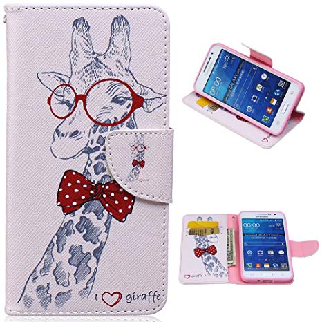 For Samsung Galaxy Grand Prime SM-G530H case - G530T G530FZ, ANGELLA-M PU Leather Flip case & Solid Stand & Card Slots & Folio Closure Magnetic Wallet Cover Case [Fashion Cool Boy Animal Style ]
