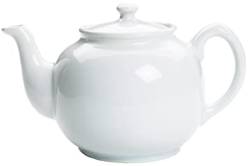 Fox Run Earthenware Teapot, 6.75 x 4 x 4.5 inches, White