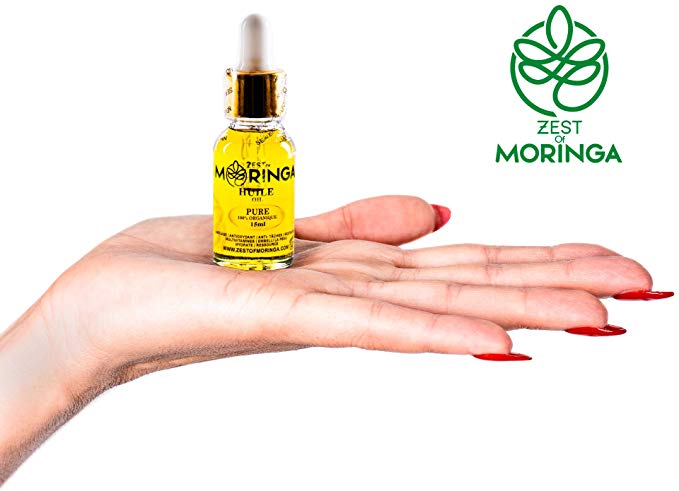 Moringa Miracle Organic Seed Oil for Eczema, Acne, Psoriasis,Dermatitis, Wrinkle & Fine Line Reduction, Sun Spots, Dark Circles