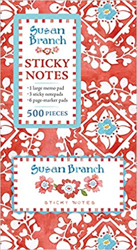 Book of Sticky Notes: Susan Branch (Red Medallion)