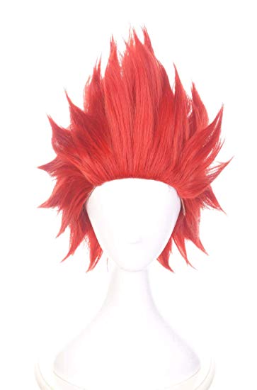 Topcosplay Unisex Cosplay Wig Costume Wigs Short Red Synthetic Fiber Hair Wigs