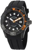Stuhrling Original Mens 71804 Aquadiver Manta Ray Swiss Quartz Date Professional Diver Black Watch
