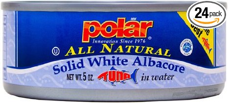 MW Polar Tuna, All Natural Solid White Albacore in Water, 5-Ounce (Pack of 24)