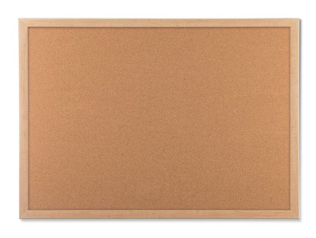 U Brands Cork Bulletin Board, 23 x 17 Inches, Light Birch Wood Frame