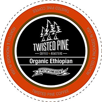 Twisted Pine Coffee 100% Organic Ethiopian , Medium Roast, Single-Serve Cups for Keurig K-Cup Brewers, 40 Count