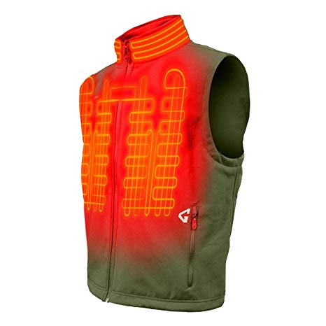 Gerbing Gyde Torrid Softshell Vest – 7V Battery Heated Clothing for Men, Olive Green