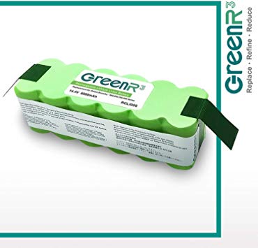 GreenR3 6000mAh 6.0Ah Lithium Battery for iRobot Roomba 80501 compatible with 500 600 700 510 520 530 531 532 535 536 540 550 551 560 570 580 650 680 690 760 770 790 Model 1-PACK