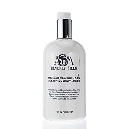 ASDM Beverly Hills Natural Maximum Strength Skin Lightening Body Lotion-Anti-Aging with Kojic Acid, Alpha Arbutin, Glycolic Acid, and Lactic Acid – For All Skin Type-16 Ounce / 480 ML