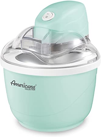 Americana Collection Elite EIM520M 1 Quart Automatic Easy Homemade Electric Ice Cream Maker, Frozen Yogurt, Sorbet, Gelato Treat, with Recipes, Mint