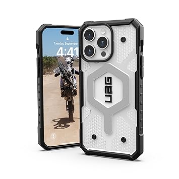 Urban Armor Gear TPU PC Uag Iphone 15 Pro Max Case, Pathfinder Mag-Safe Compatible, Slim Fit Rugged Protective Case/Cover Designed For Iphone 15 Pro Max (6.7-Inch) (2023) (Military Drop Tested) - Ice