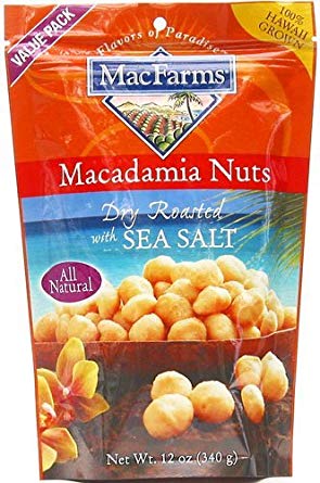 Macadamia Nuts Dry Roasted Sea Salt MacFarms 12oz