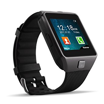 BSWHW Smart Watch Sport Band Fitness Watch with Touch Screen for Android Device, Sleep Quality Monitor, Call Reminder, Sleep Quality Monitor for Smartphones, Samsung, HTC, Sony, LG (Black-2)